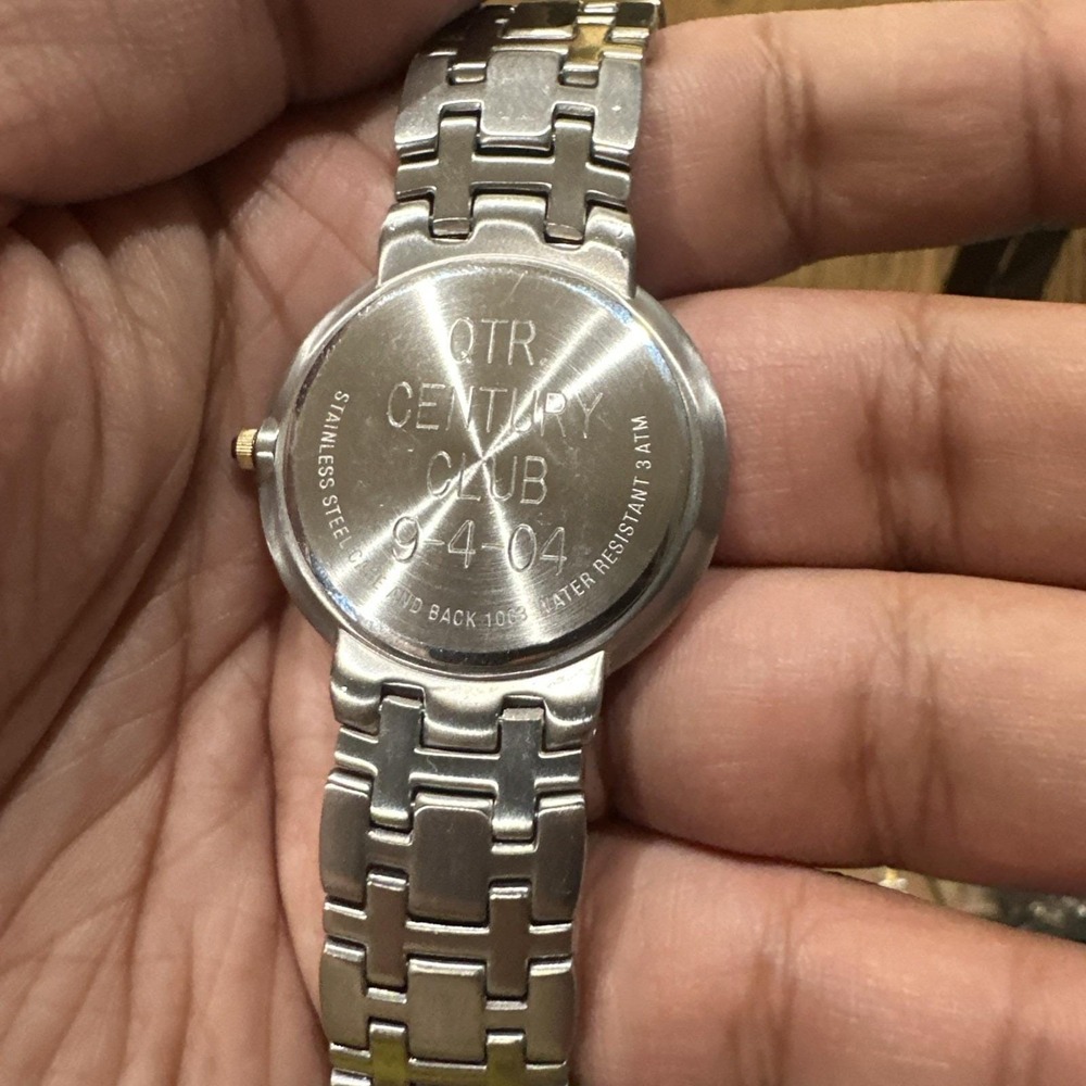Working Two Tone Heavy F Watch 3 Atm Unisex Watch 33mm Fit 8 Inch New Battery - Picture 3 of 8